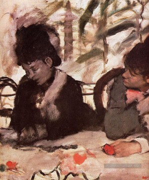 au café Edgar Degas Peinture à l'huile